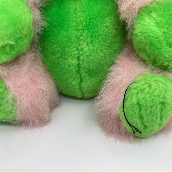Dan Brechner Plush Toy CO Pink and Green Monster Stuffed Animal With Ears - Picture 9 of 16